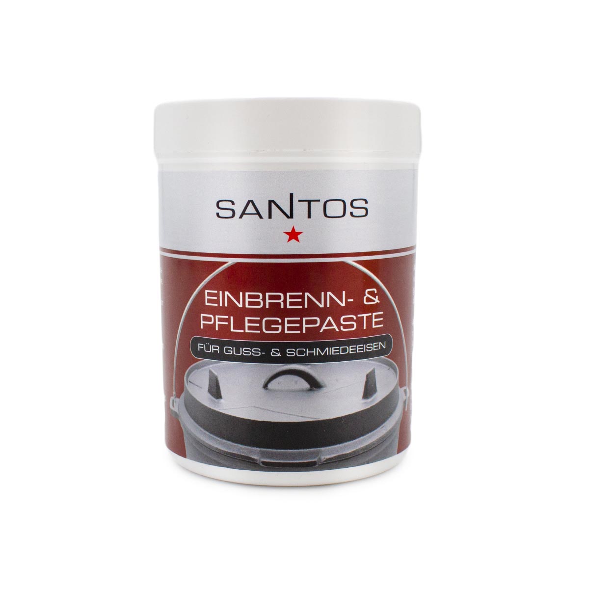 SANTOS Einbrenn- & Pflegepaste für Guss- und Schmiedeeisen | 250 ml