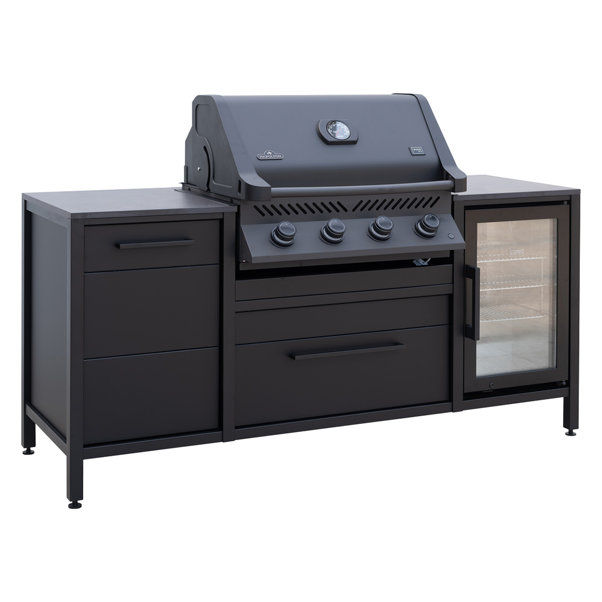 Burnout Kitchen BBQ Block Shadow | Napoleon Sondermodell Prestige 500 Einbaugrill