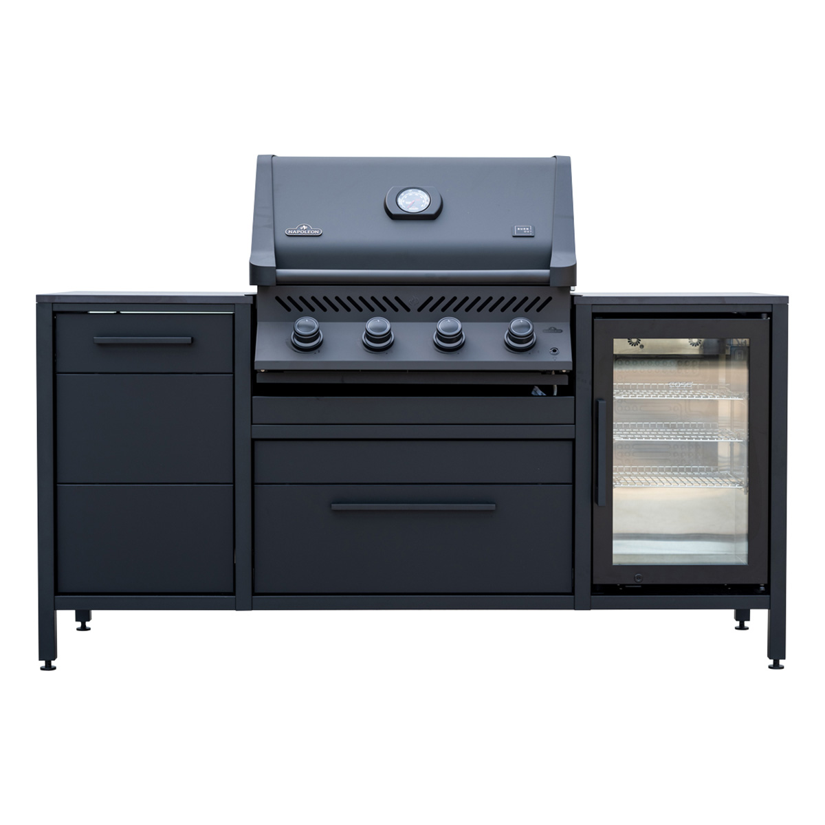 Burnout Kitchen BBQ Block Shadow | Napoleon Sondermodell Prestige 500 Einbaugrill